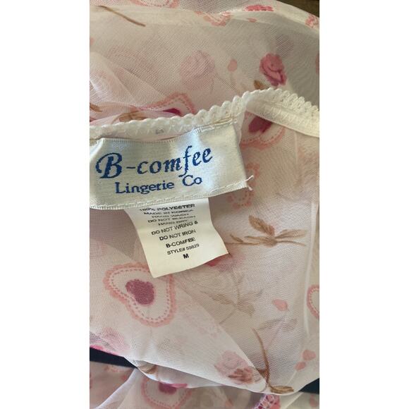 B‎ Comfee Womens Medium Babydoll Open Front Chemise Coquette Feminine Lingerie - Picture 5 of 5